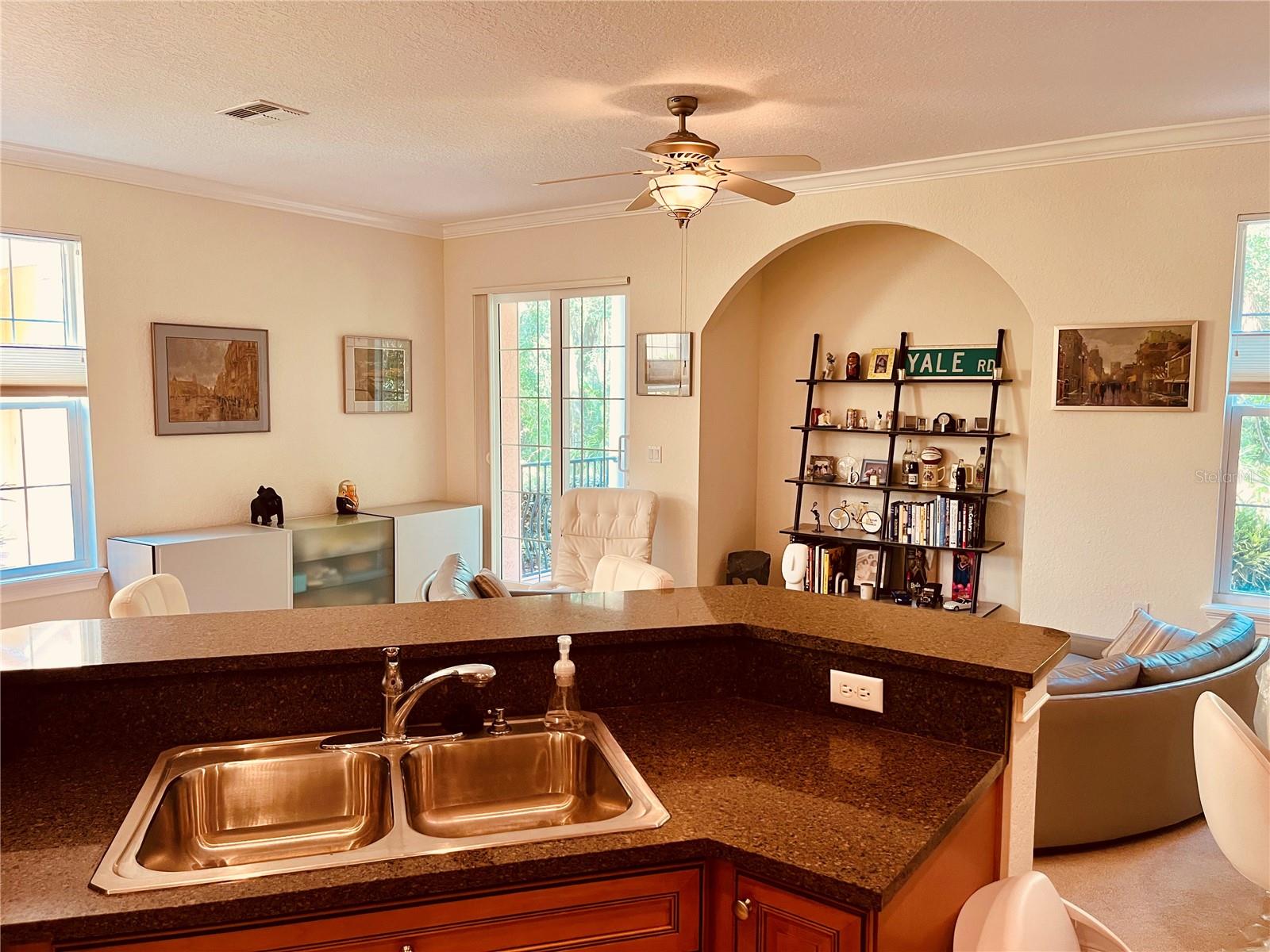 Family room from the kitchen