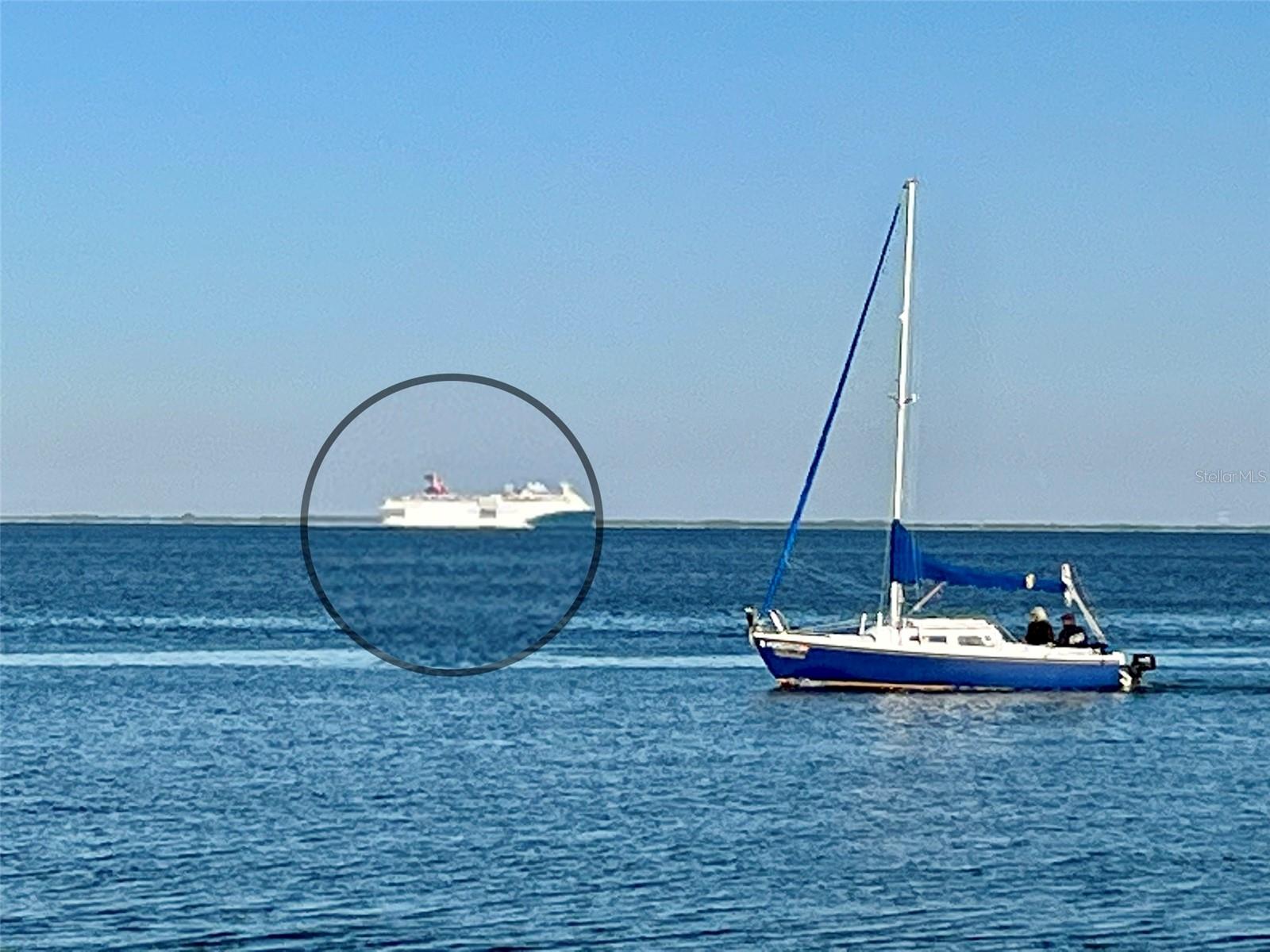 Watch the cruise ships go by