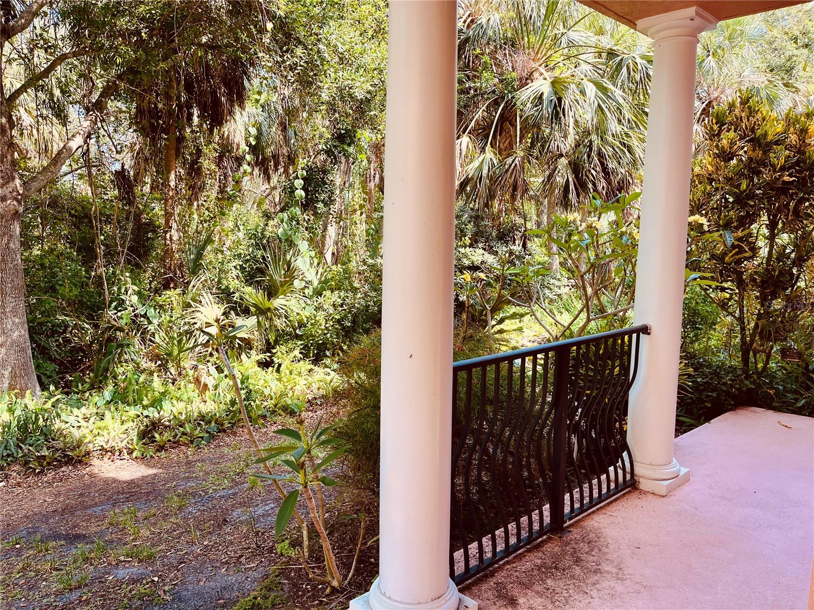 Secluded back patio