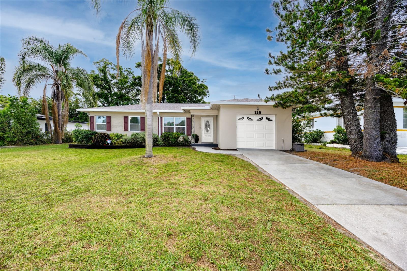 Front Yard with Palm Trees