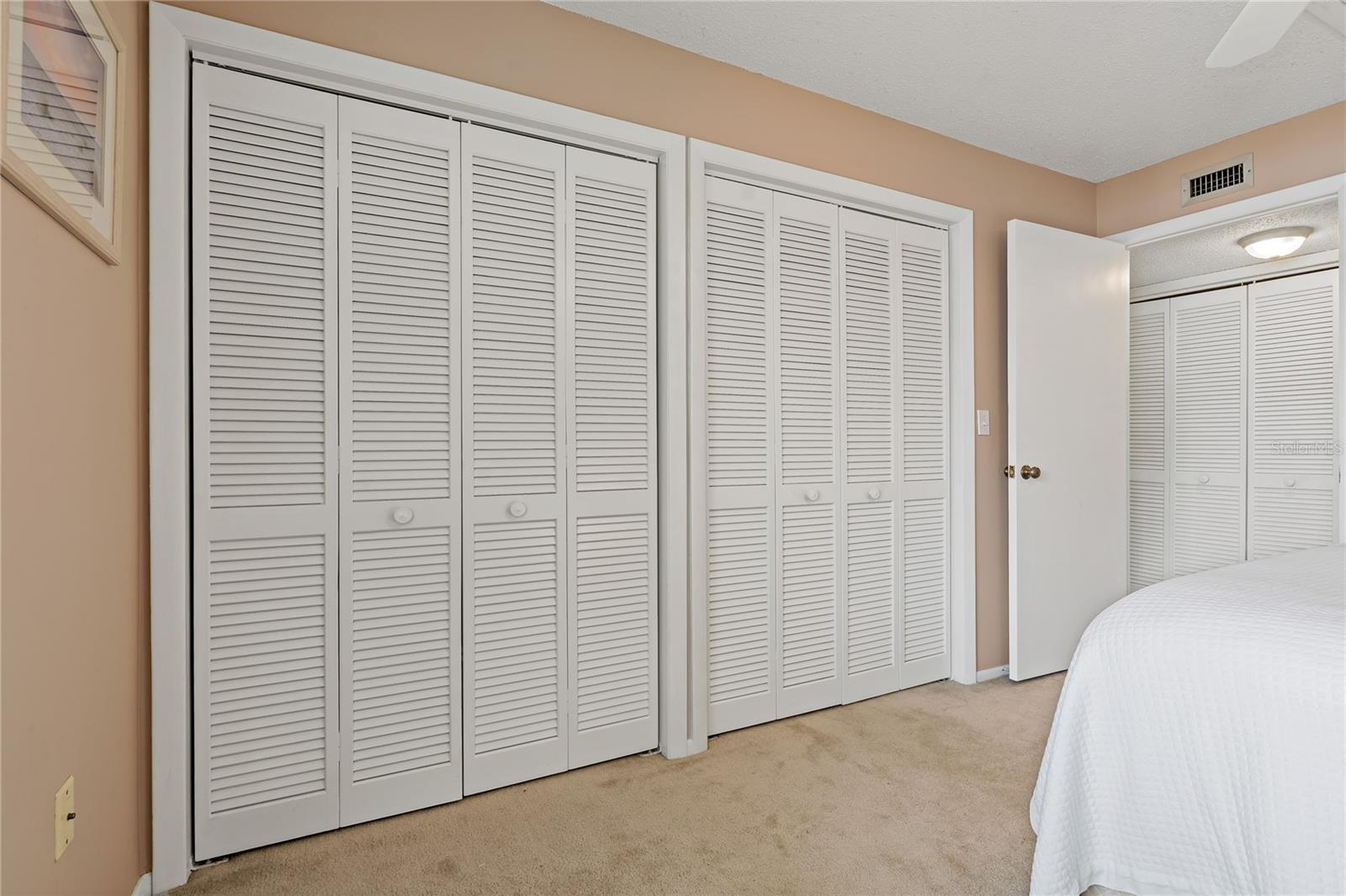 Guest Bedroom Dual Closets