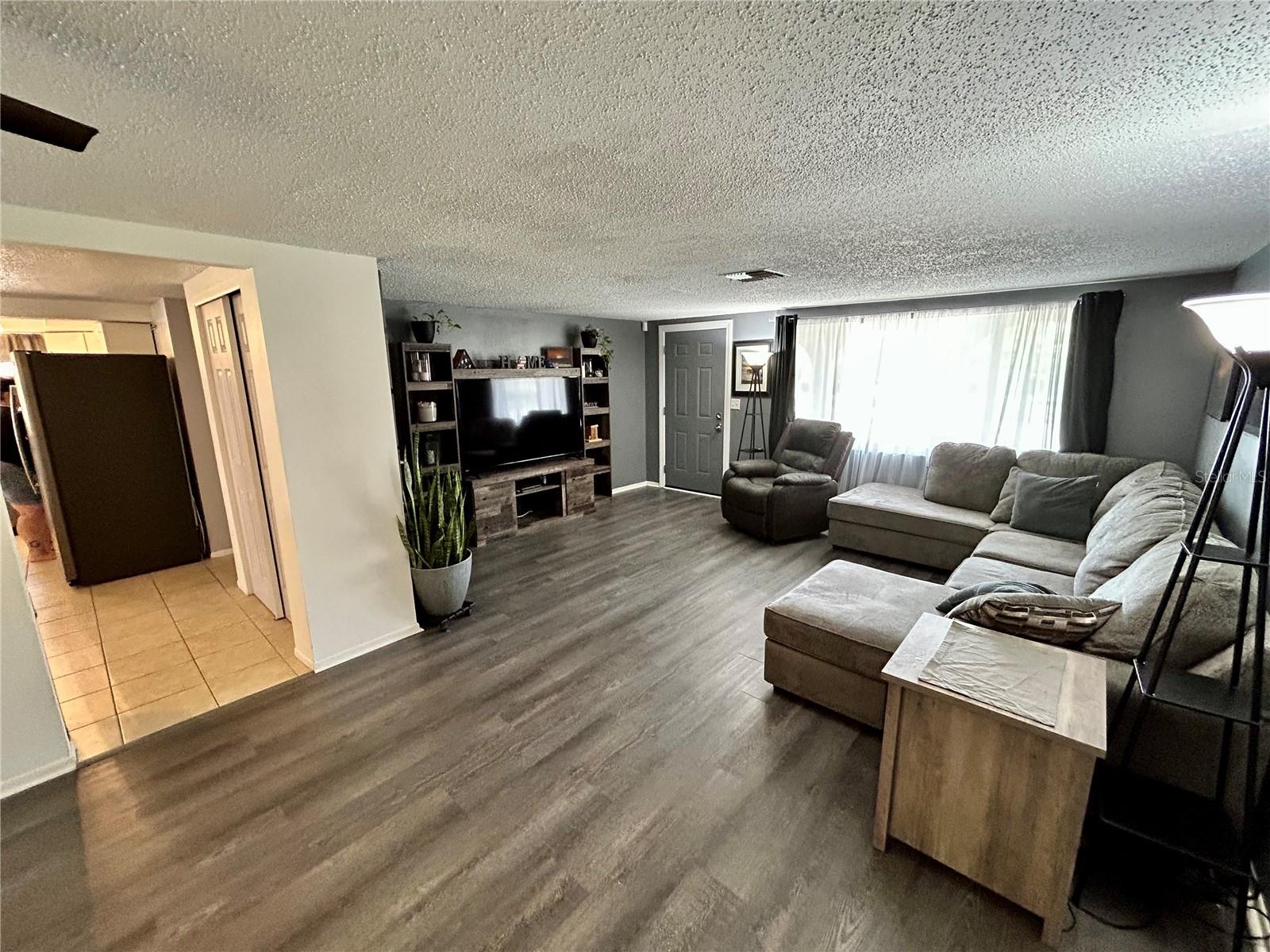 Living room to kitchen & dining room