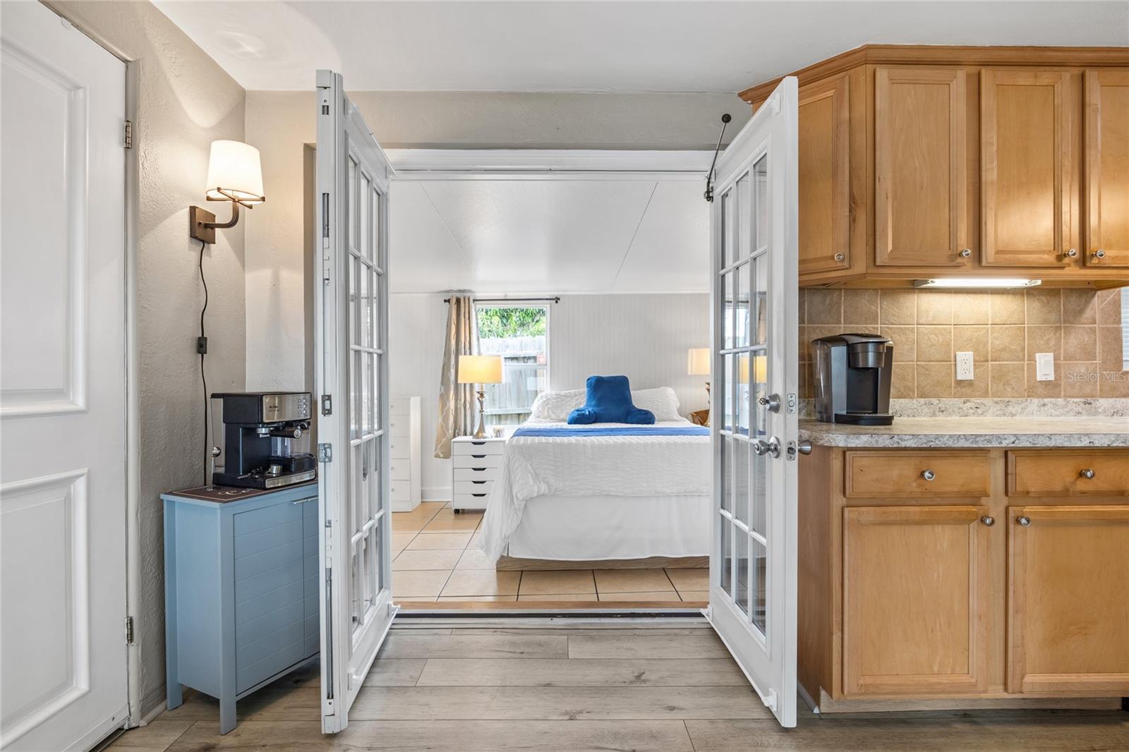 French Doors into Primary Bedroom