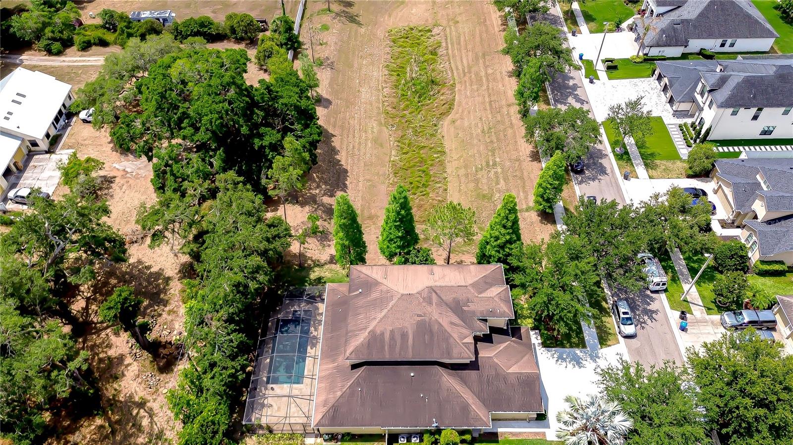 Dry pond next door!