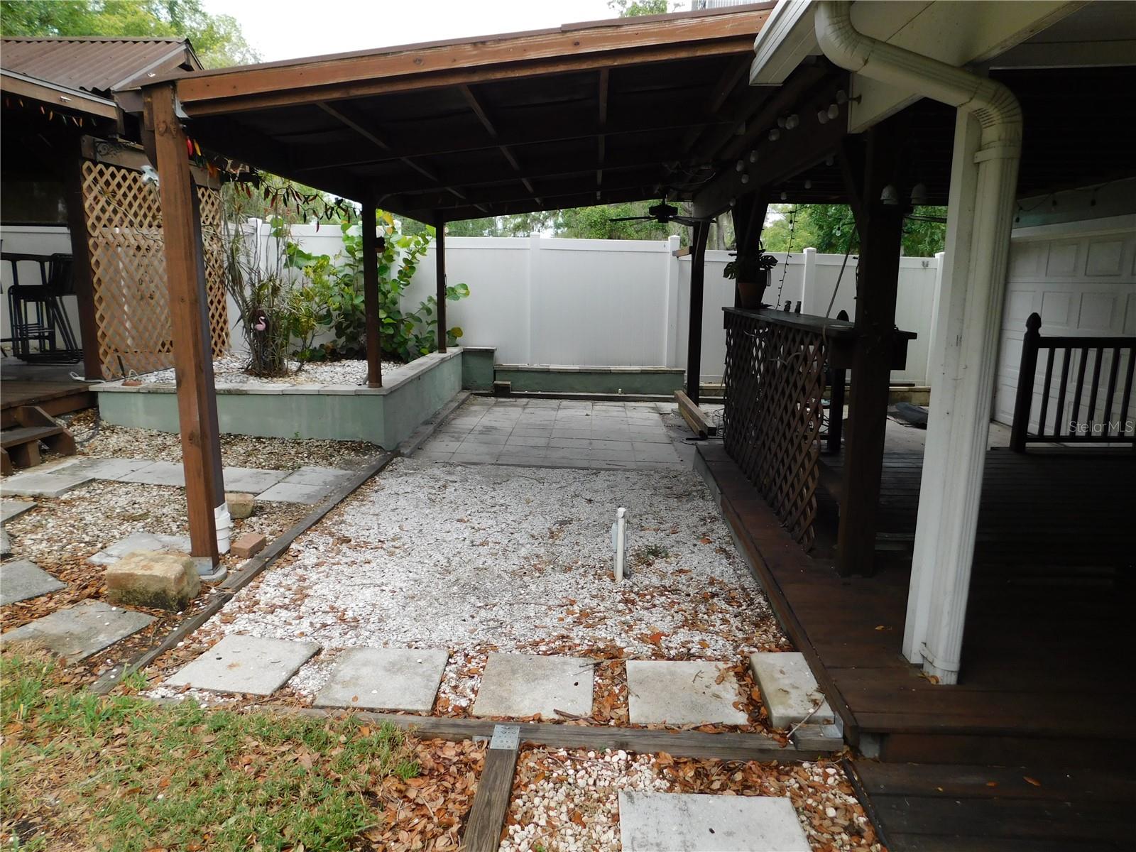 Covered patio area