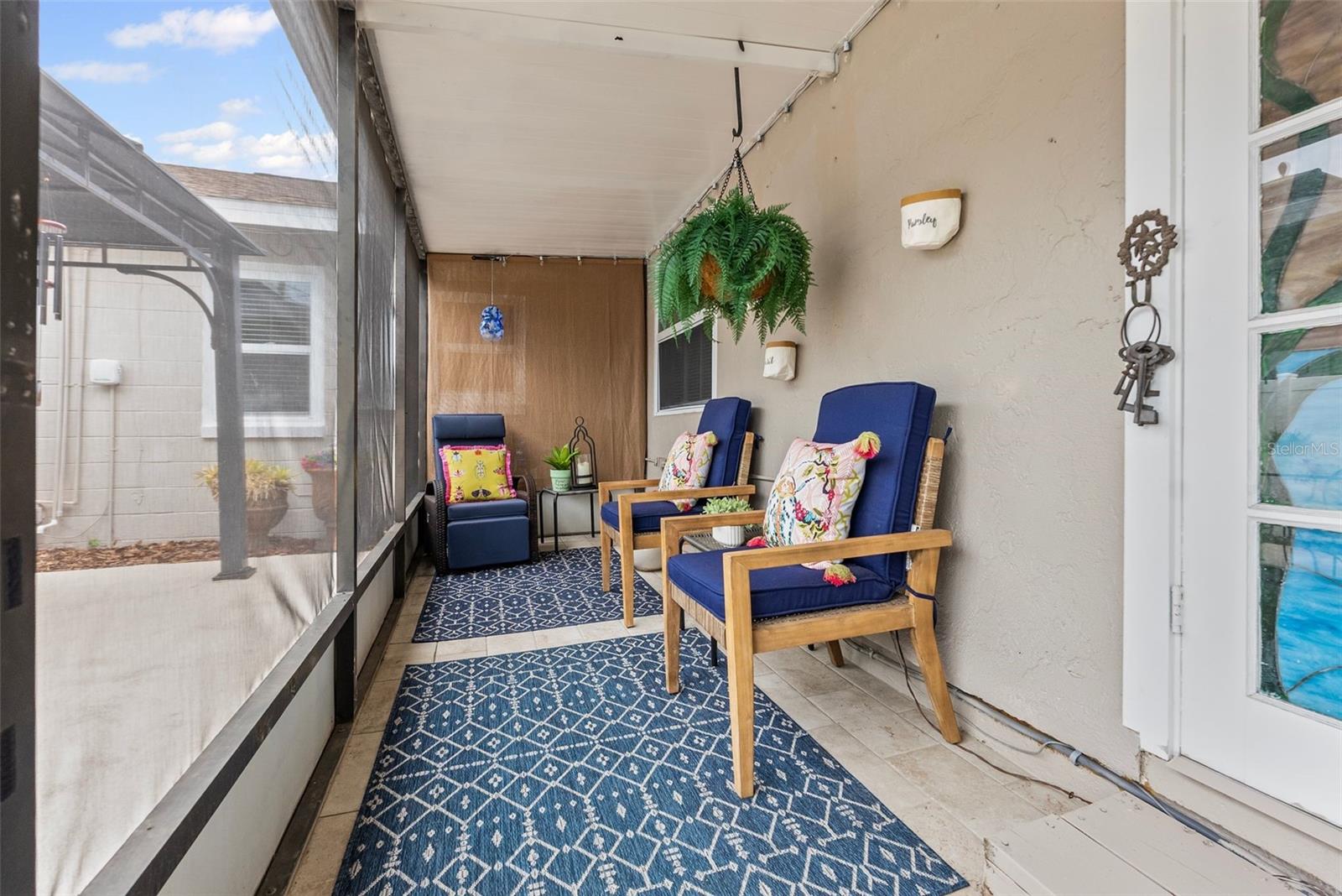 Covered patio area