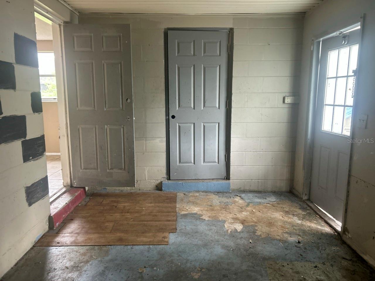 enclosed garage