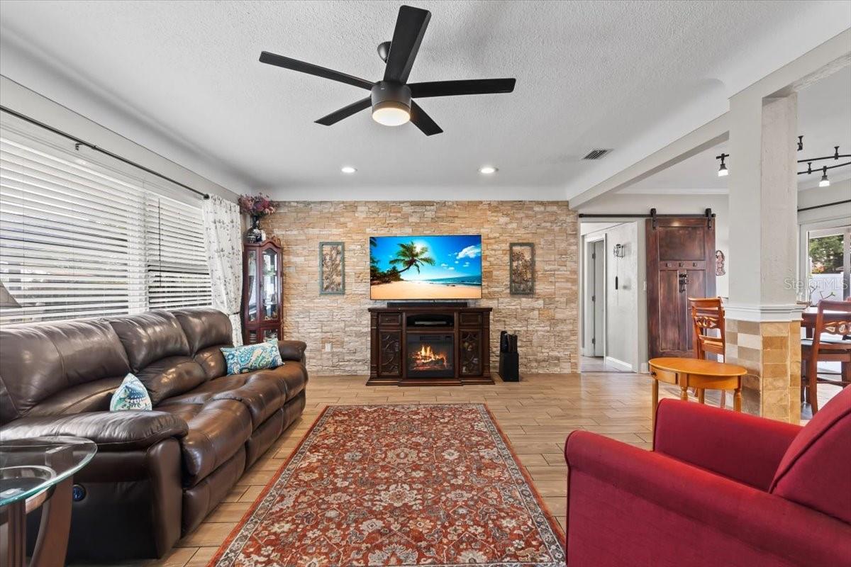 Brick Feature Walls-Recessed Lighting