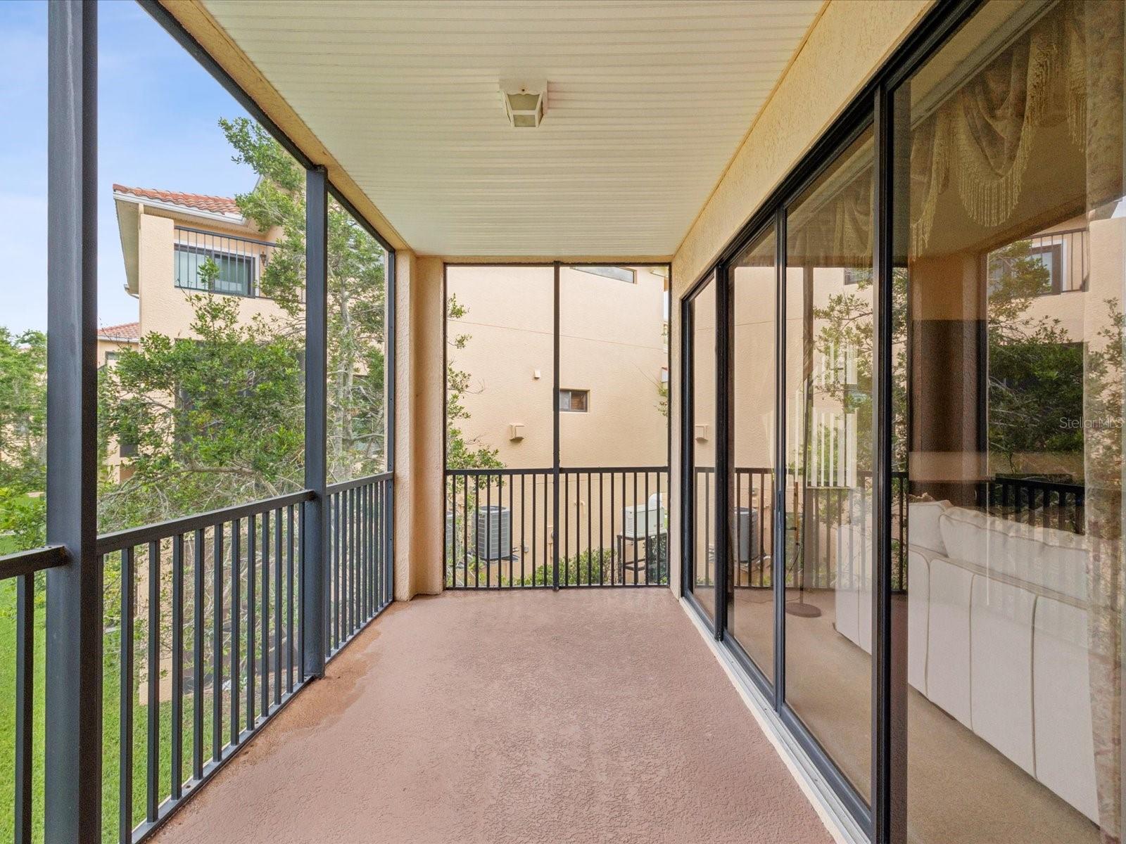 Screened in balcony on second floor