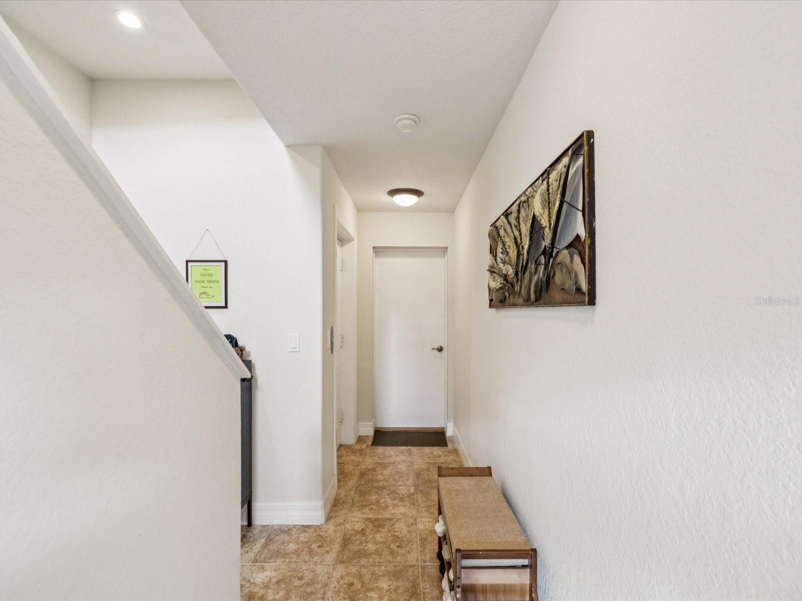 Foyer-Door leading to garage