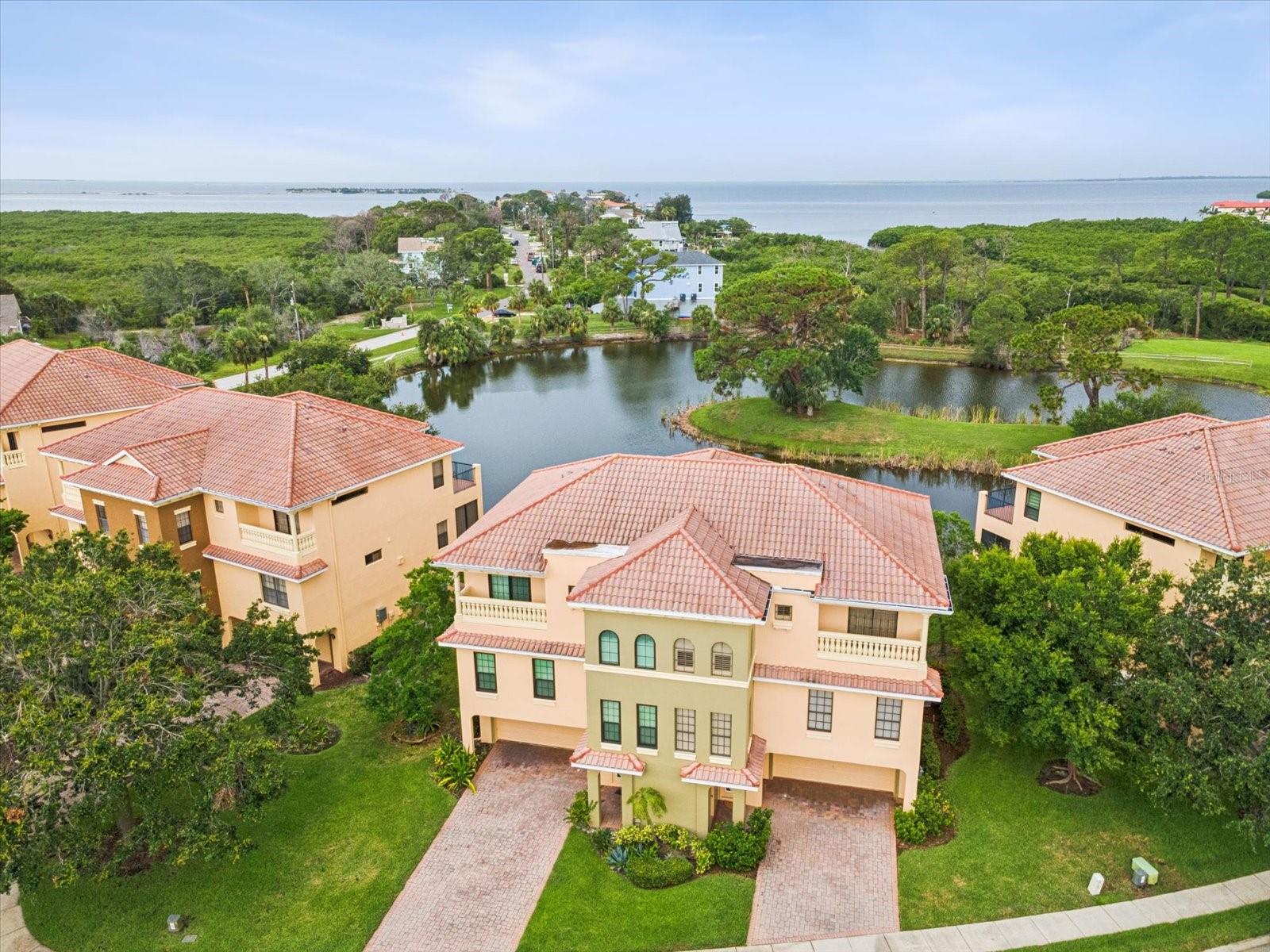 Property with the Gulf behind it
