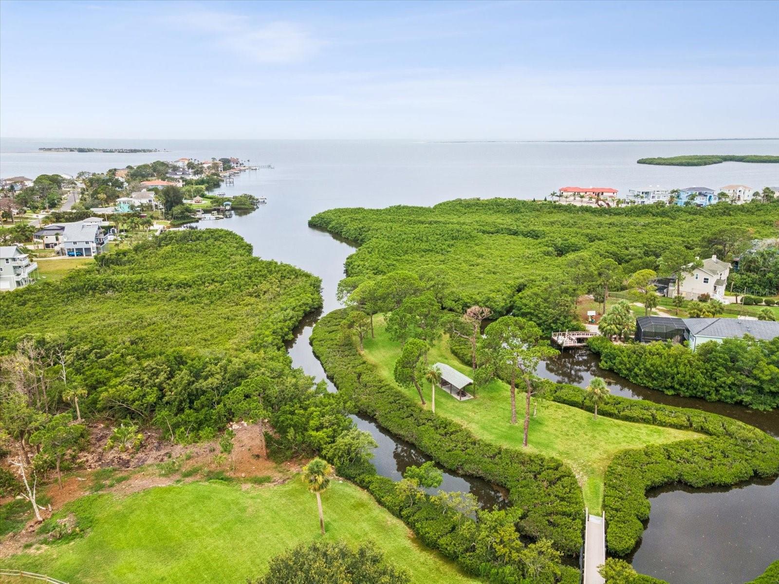 Gazeebo and area to launch a Kayak-Directly out to the Gulf