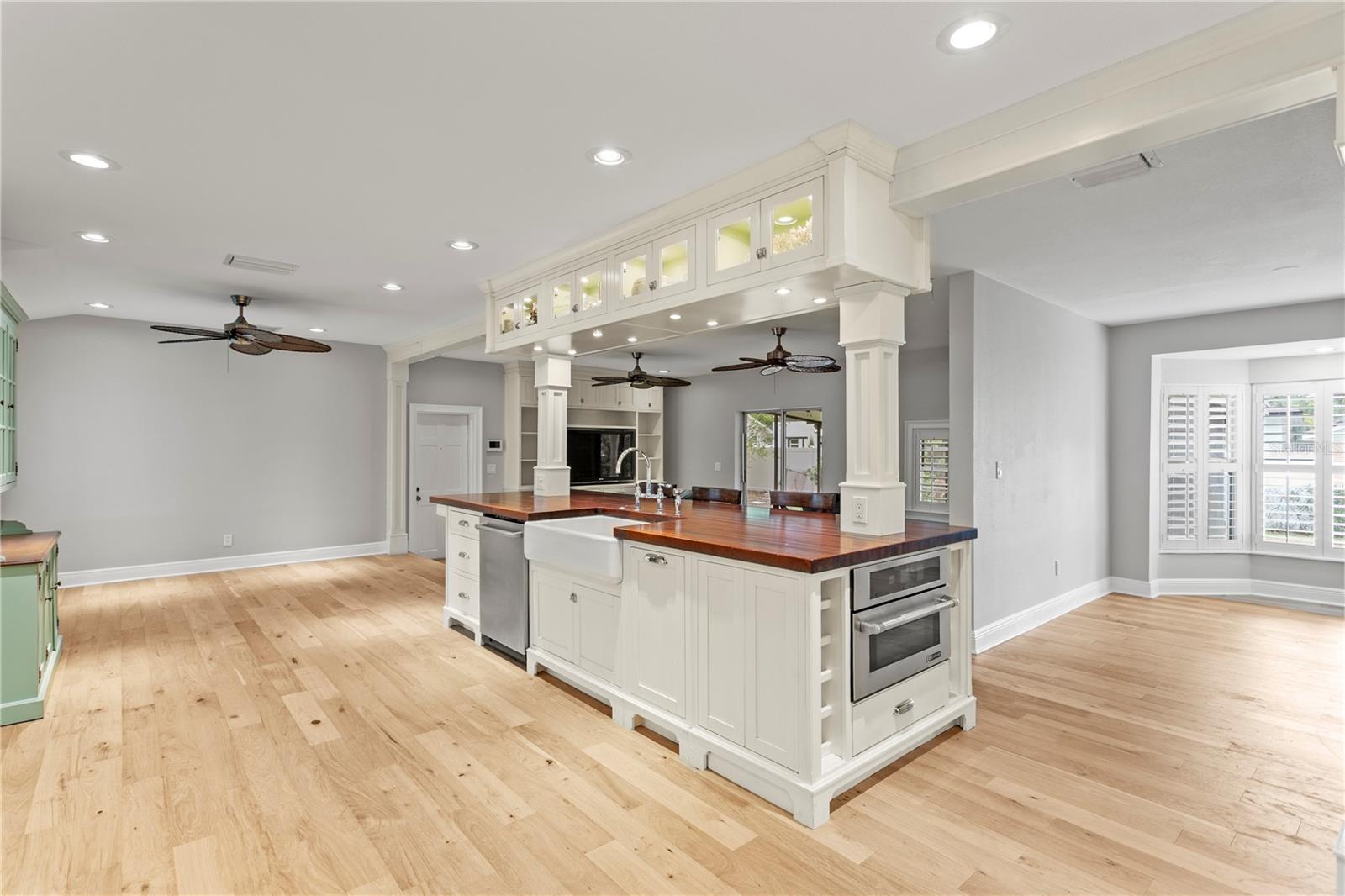 The spacious chef’s delight kitchen is a true centerpiece