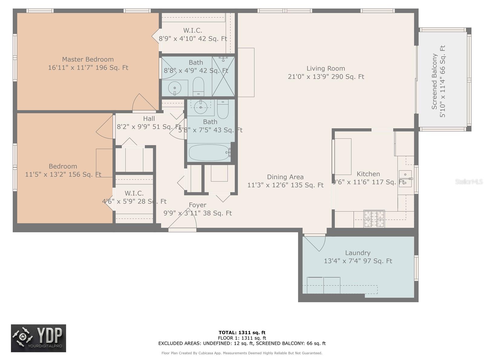 Floor Plan with screened balcony