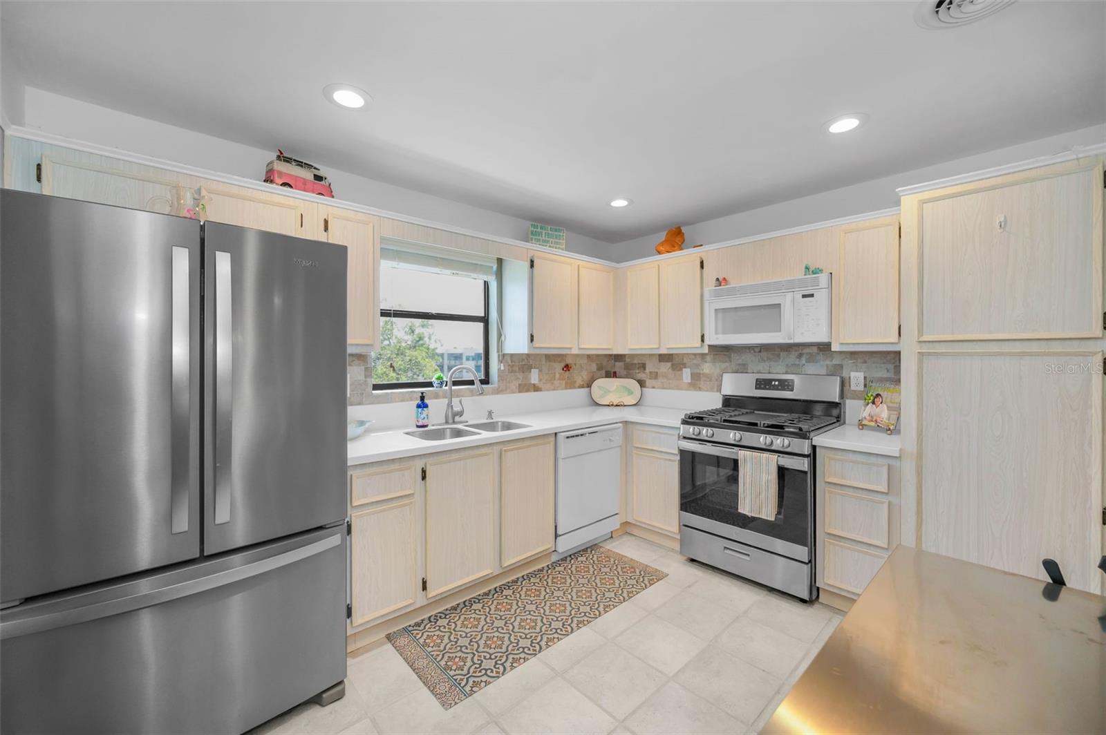 Kitchen with Corian counters