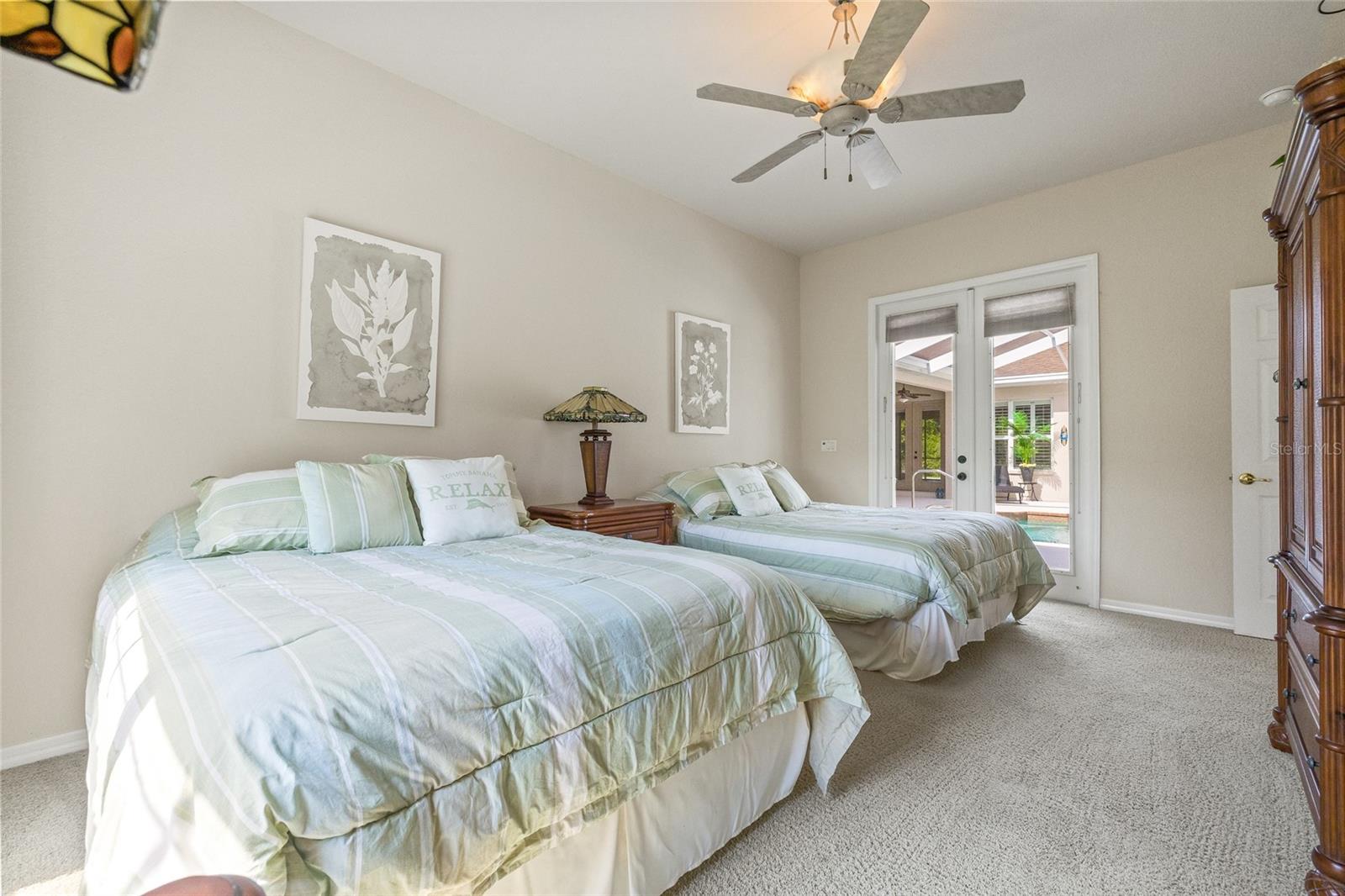 ADU Bedroom 1 w/ access to pool