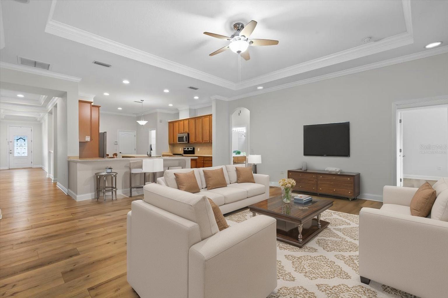 Great room Virtually Staged