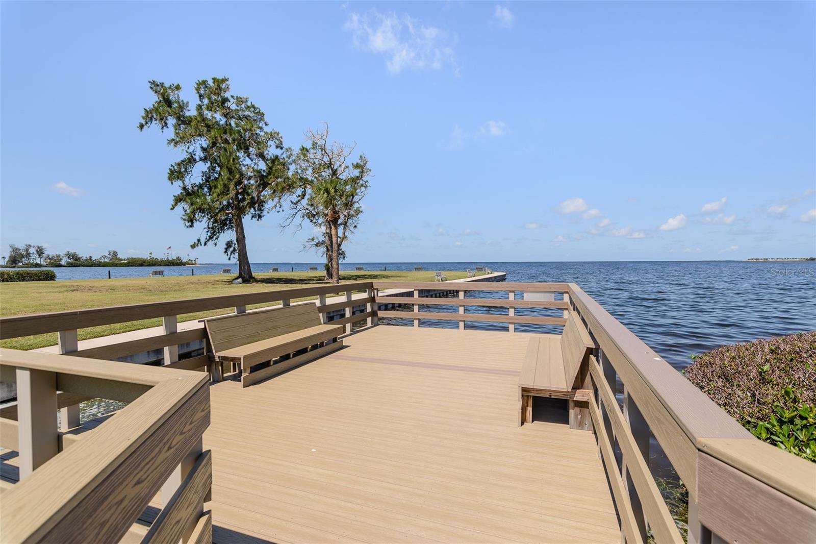 Access to two viewing/fishing docks and waterfront community pool/spa.