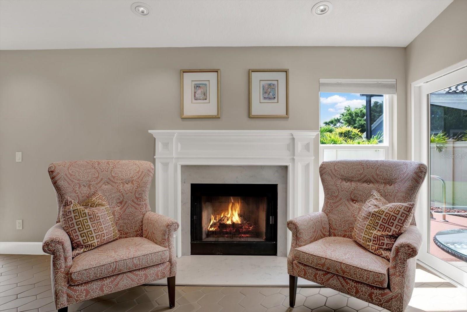 Fire place - Real Wood Burning.