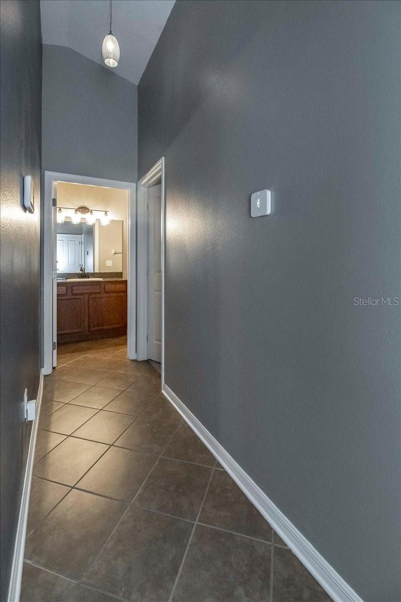 Hall with 2nd bedroom and guest bath
