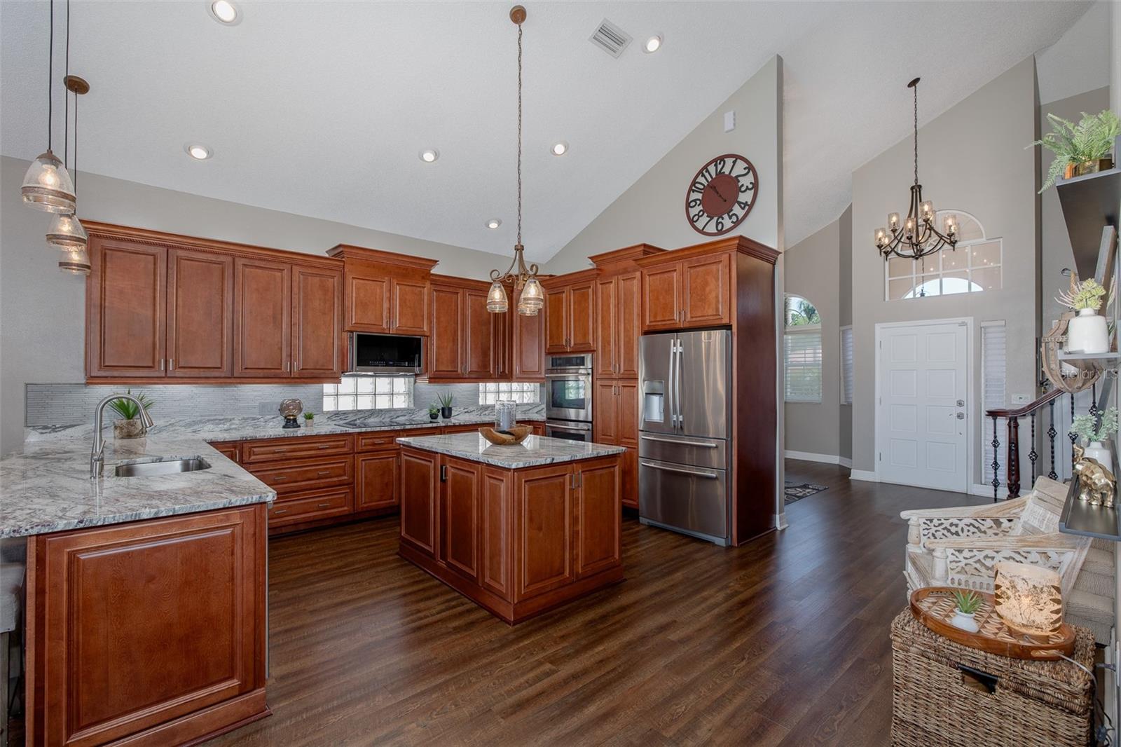 Kitchen with double island