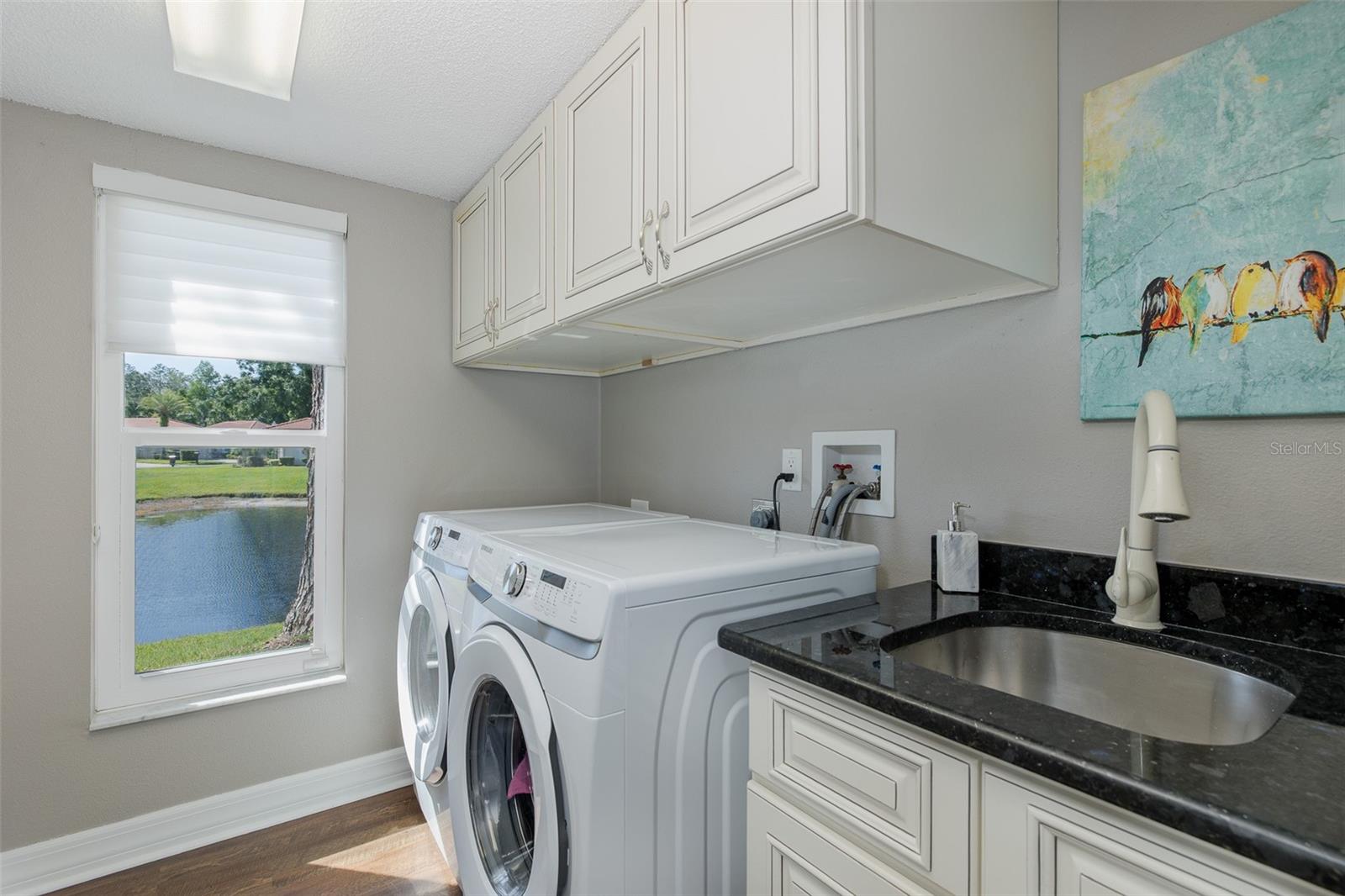 Laundry room with slop sink