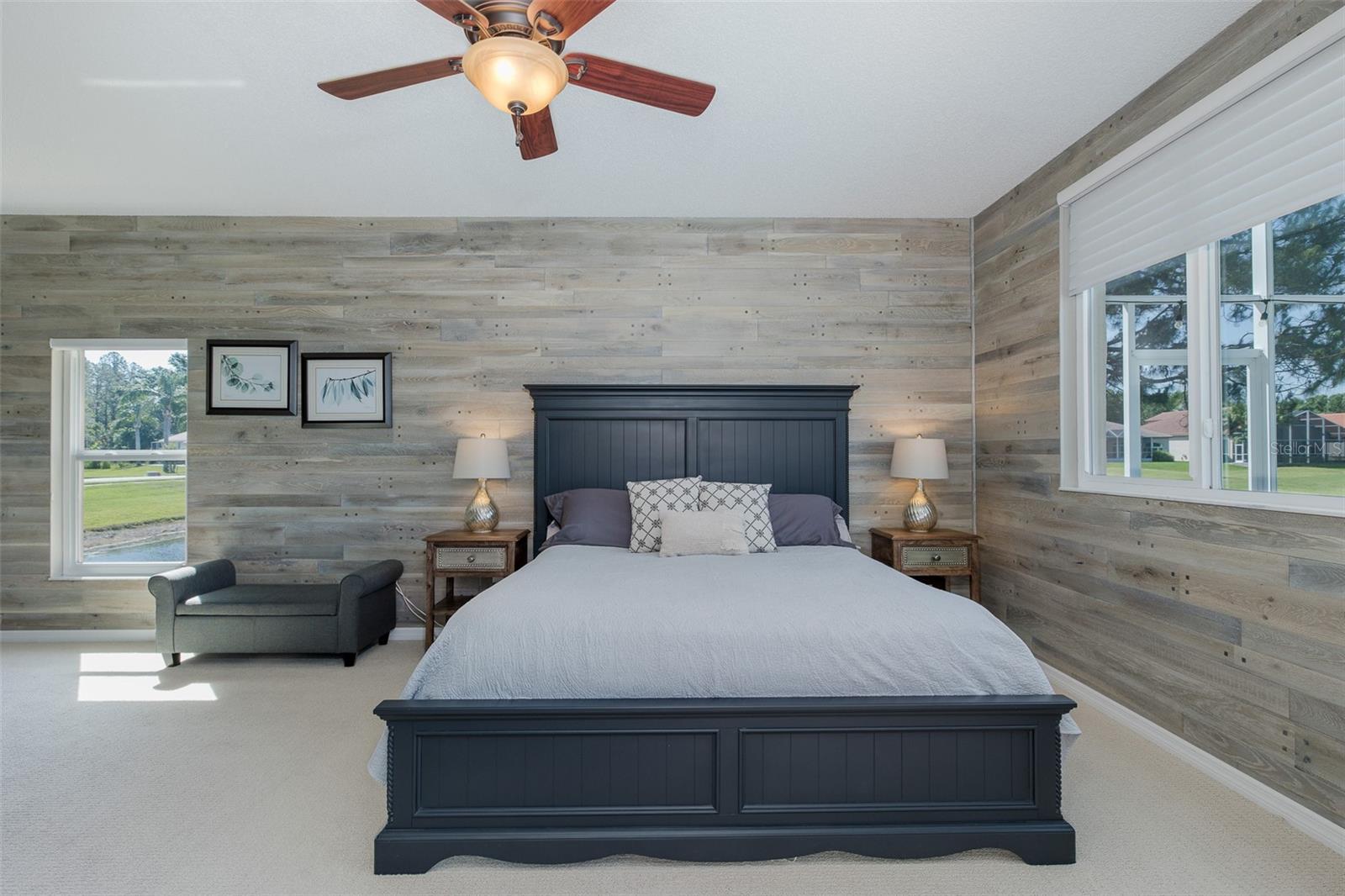 Shiplap in primary bedroom