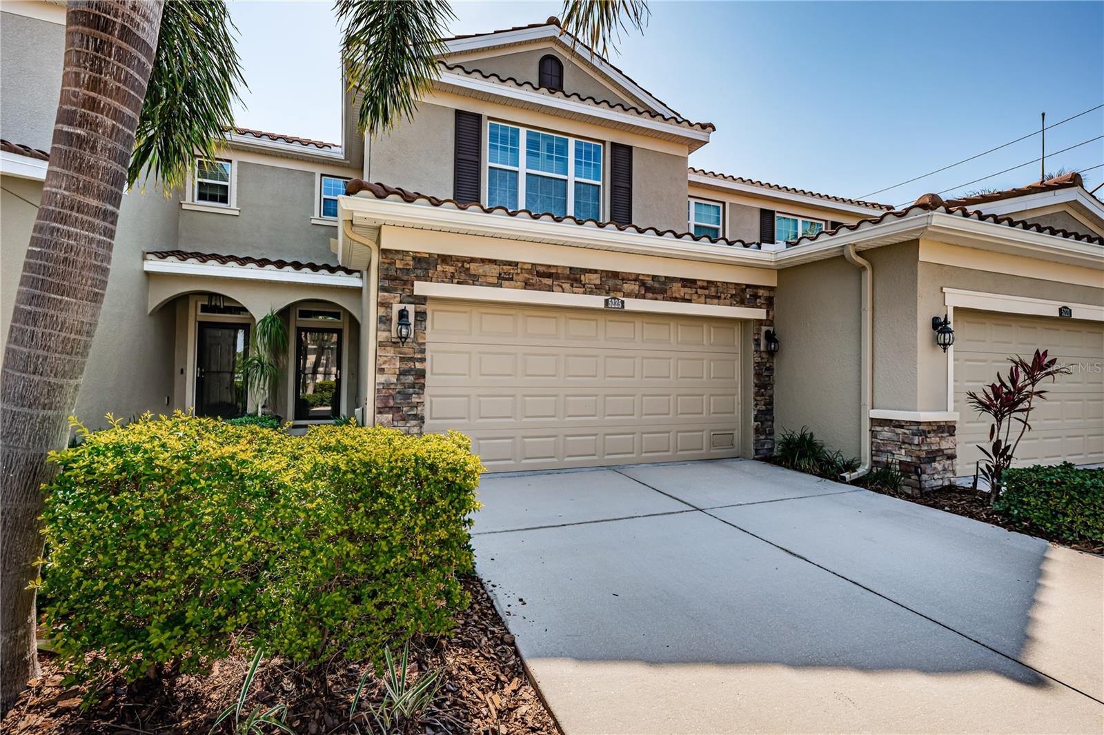 exterior, 2 car garage