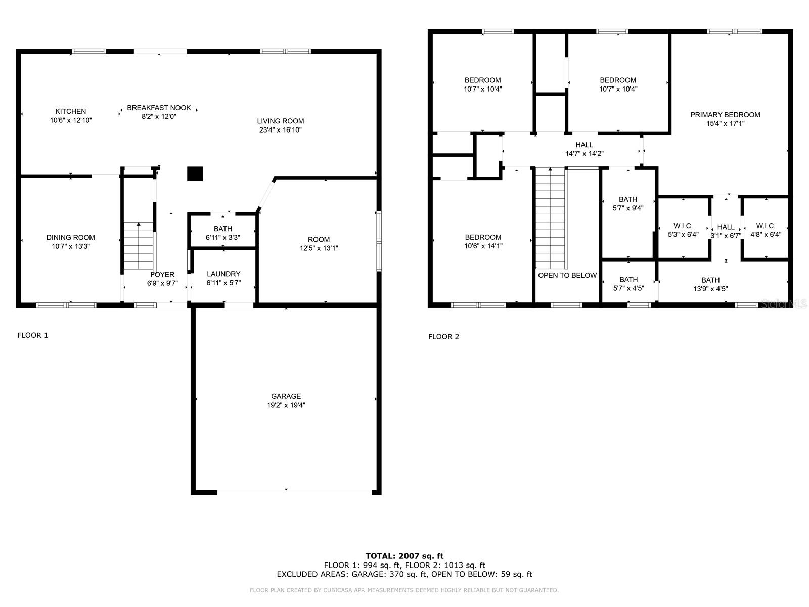 Floor Plan with approximate measurements