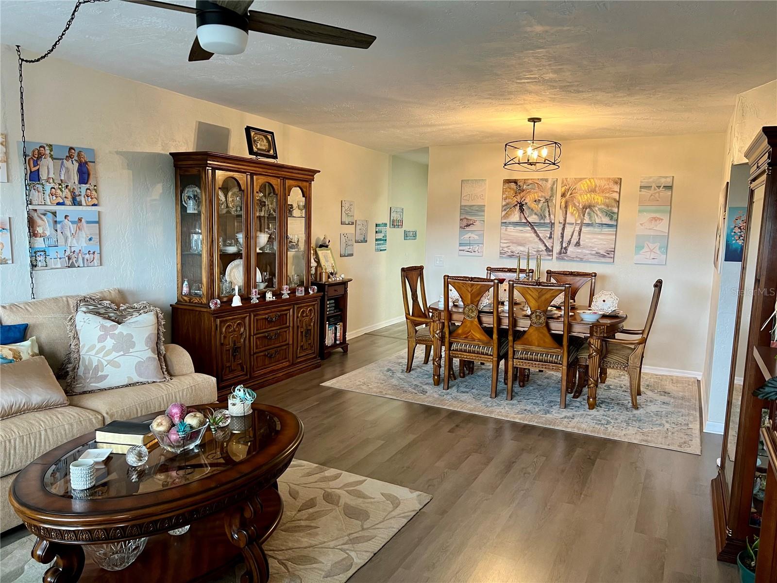 Living space in a living room