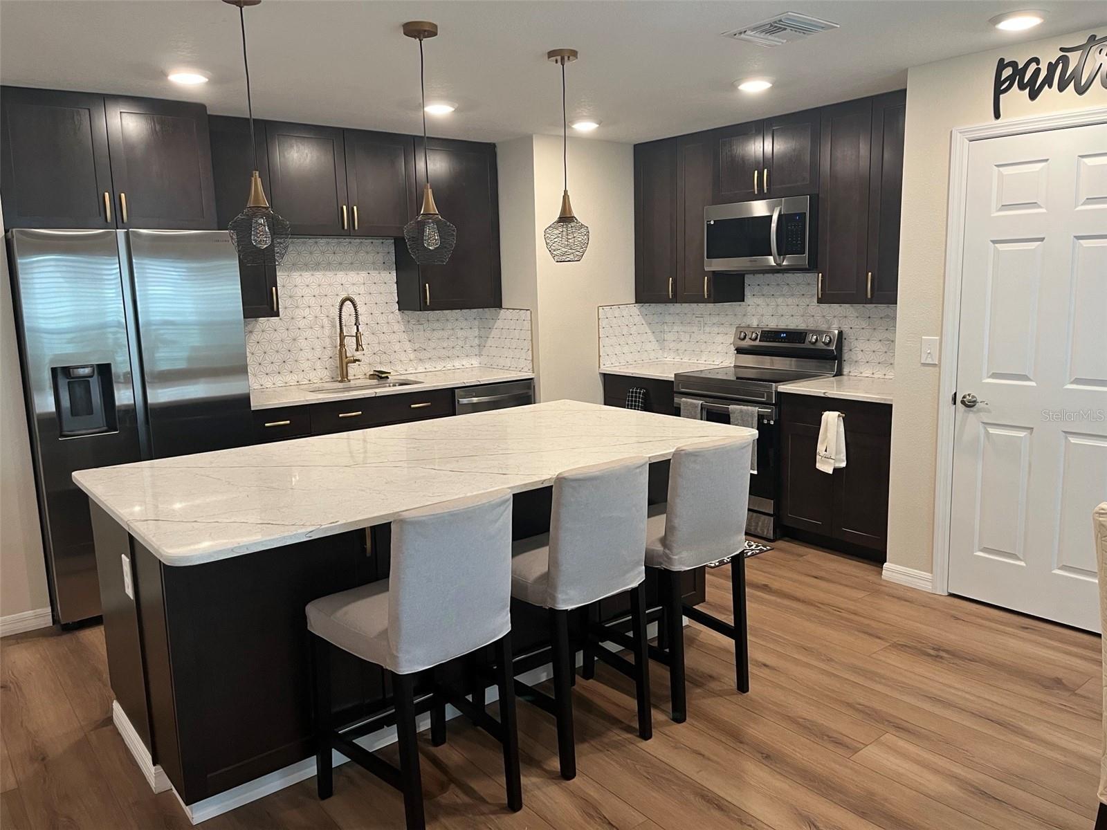 large kitchen island