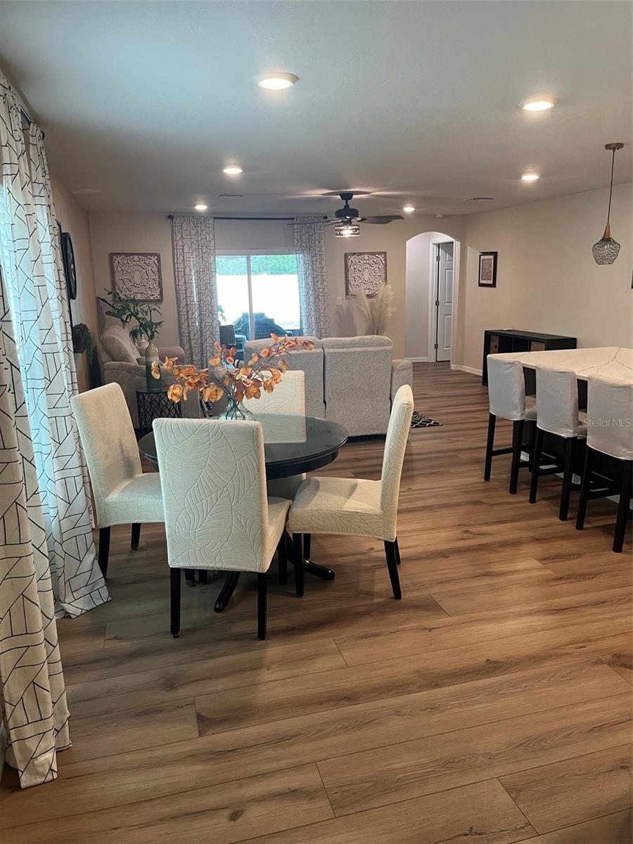 kitchen open to living room