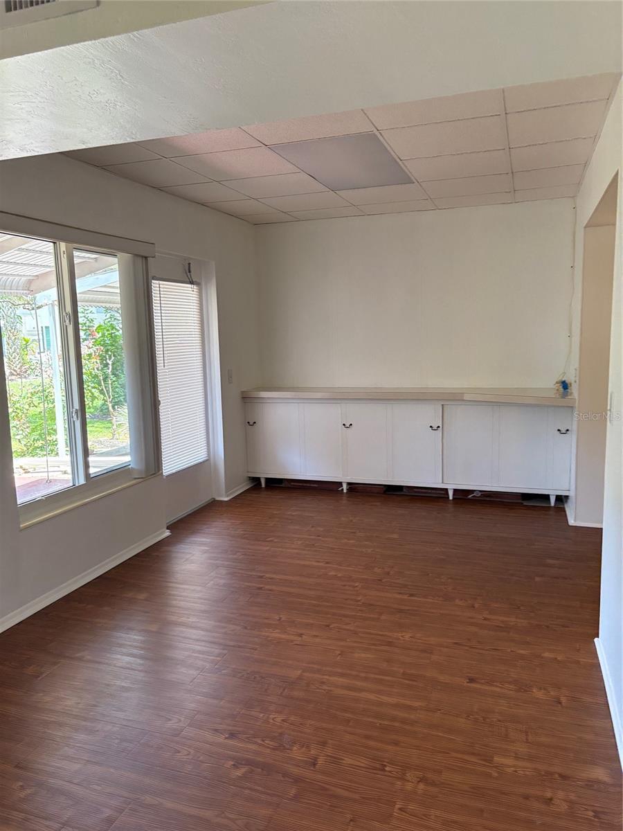 Florida Room with built in cabinets