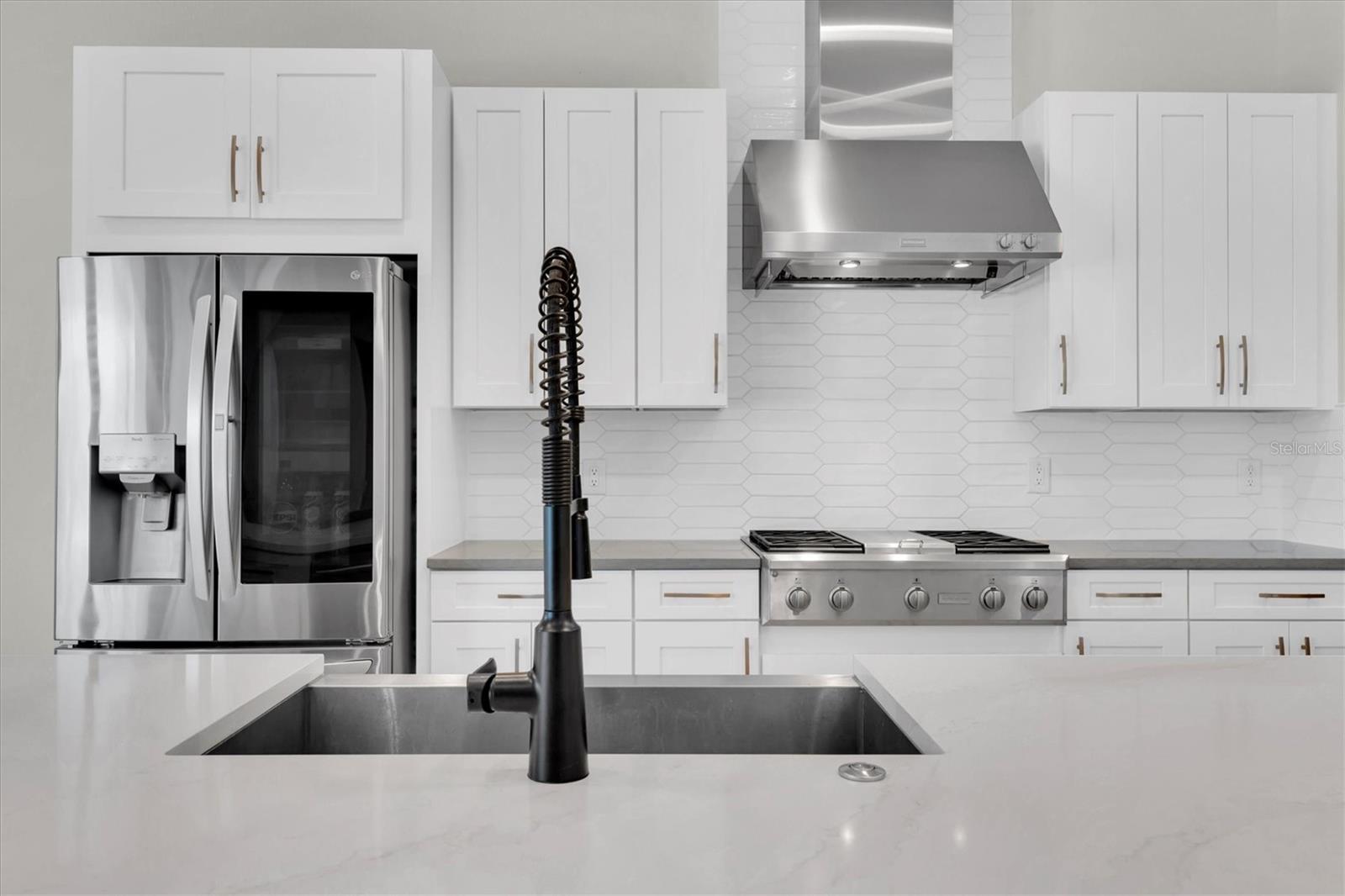 APRON SINK WITH MOEN GOOSENECK