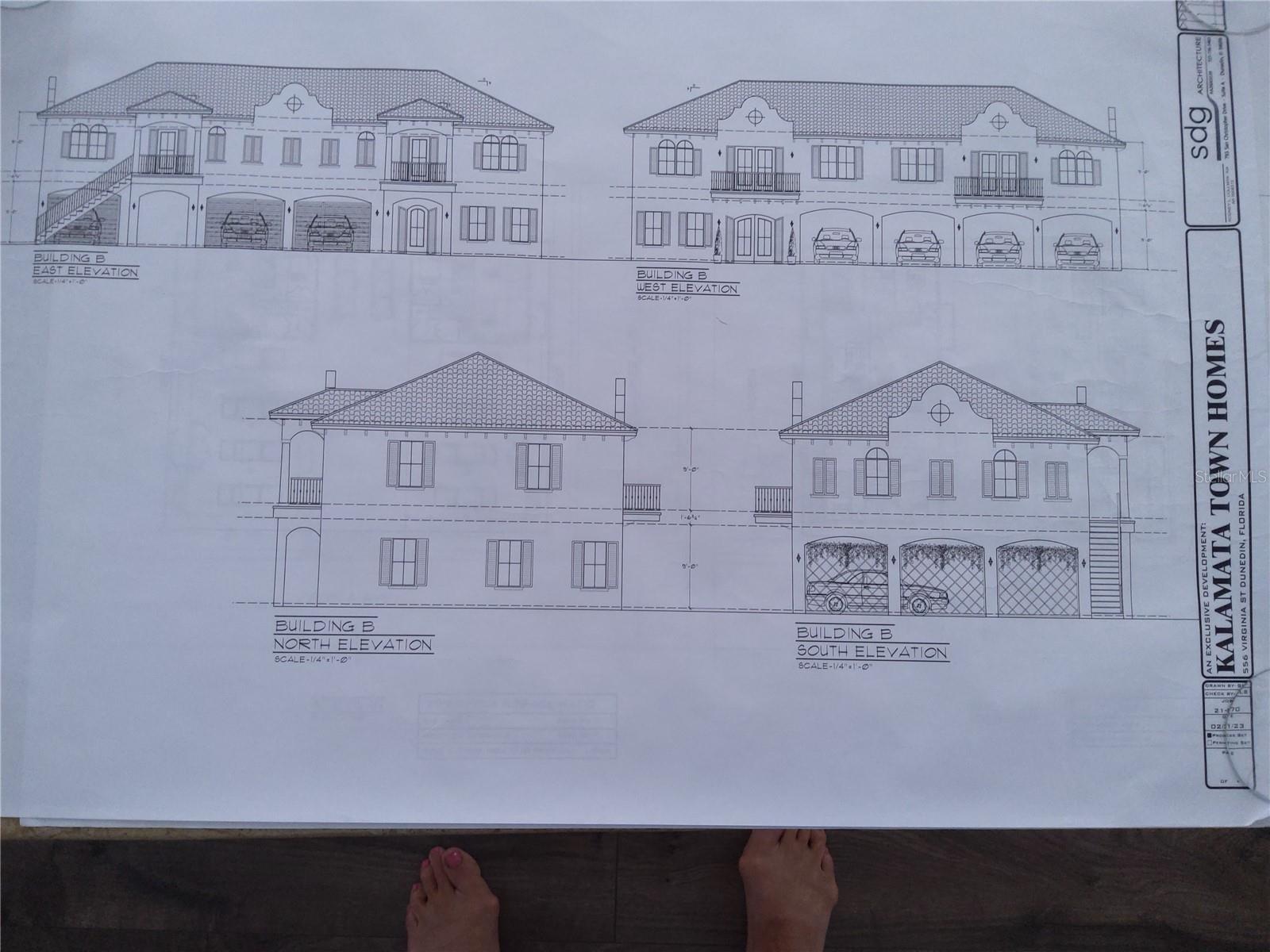 page 1 of 7 Blue prints for potential future use: 4 unit Townhome project with 2 in law suites and parking lot