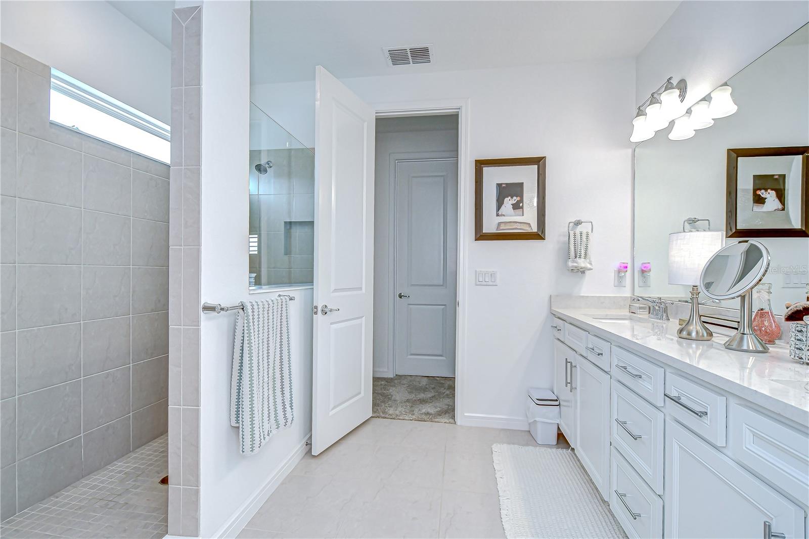 Upgrades extended walk-in shower!