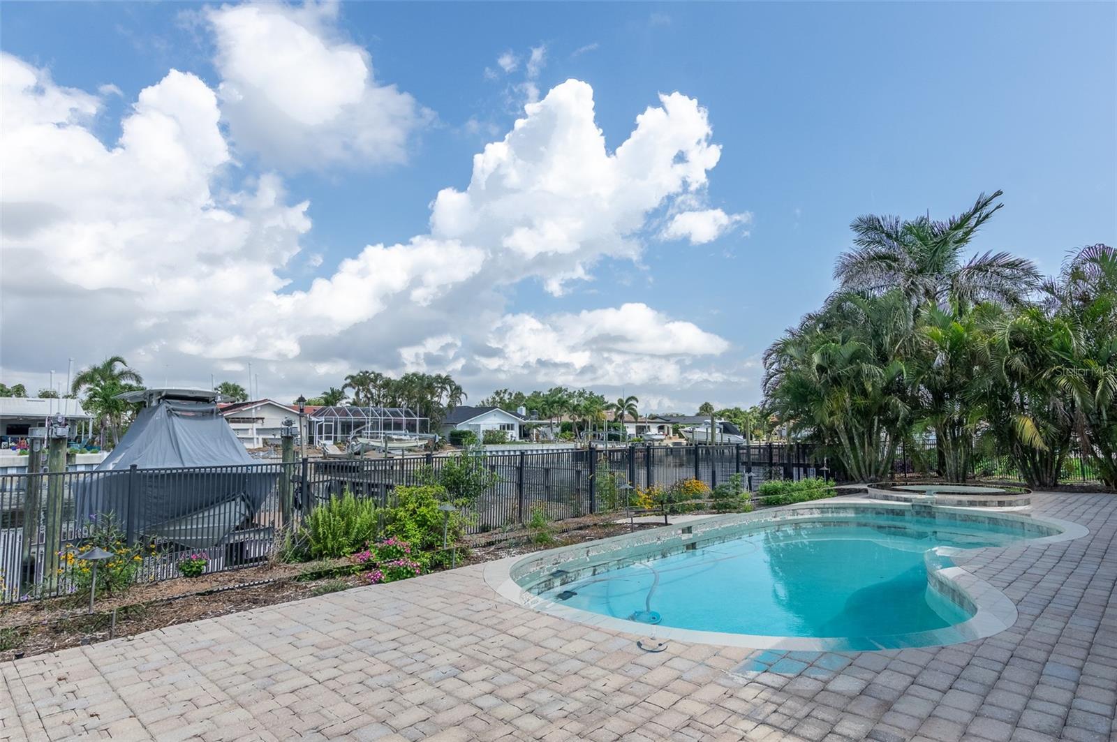 Pool and Hot Tub with Water View
