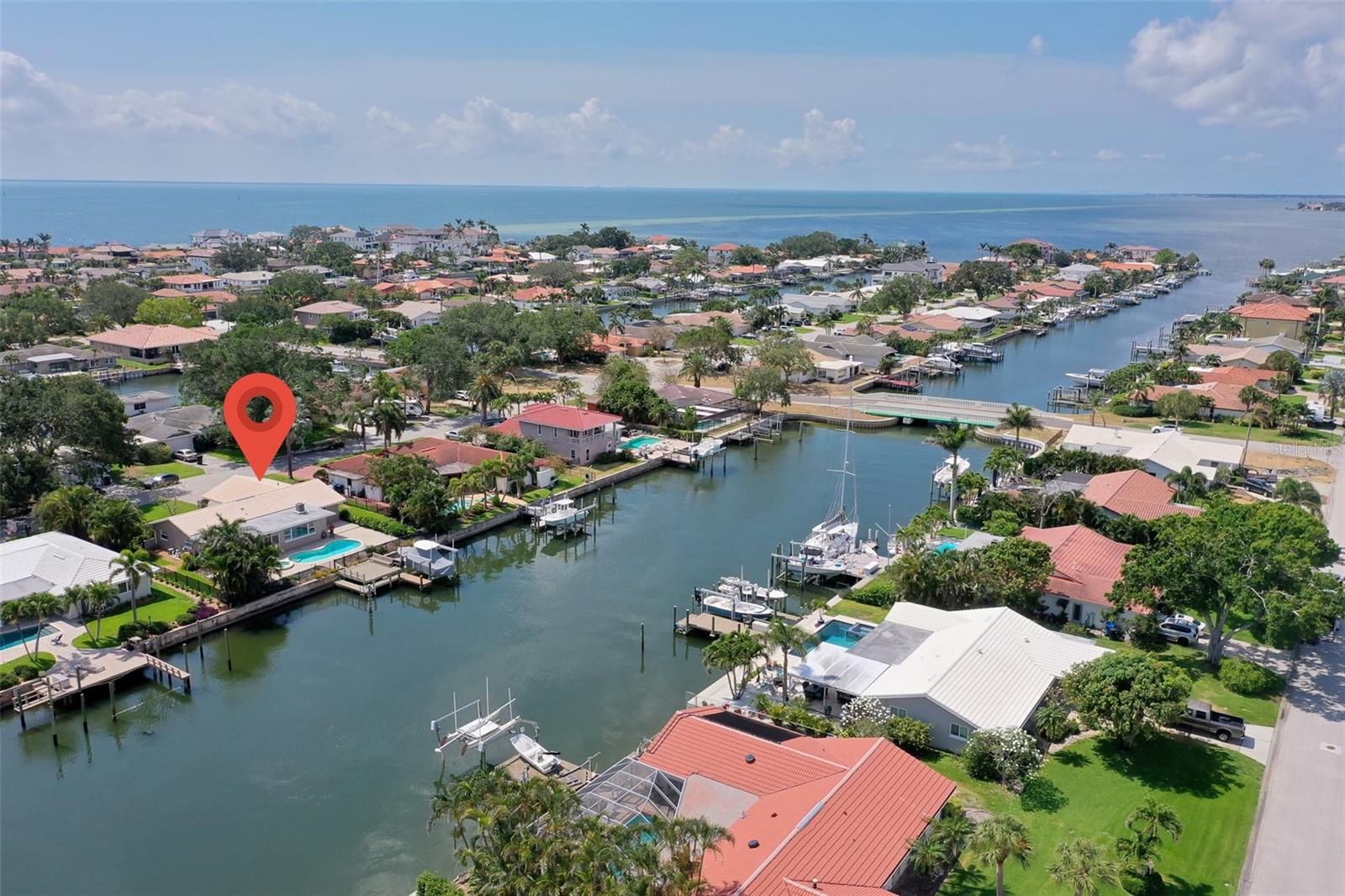 Aerial View South East - Venetian Isles and Tampa Bay