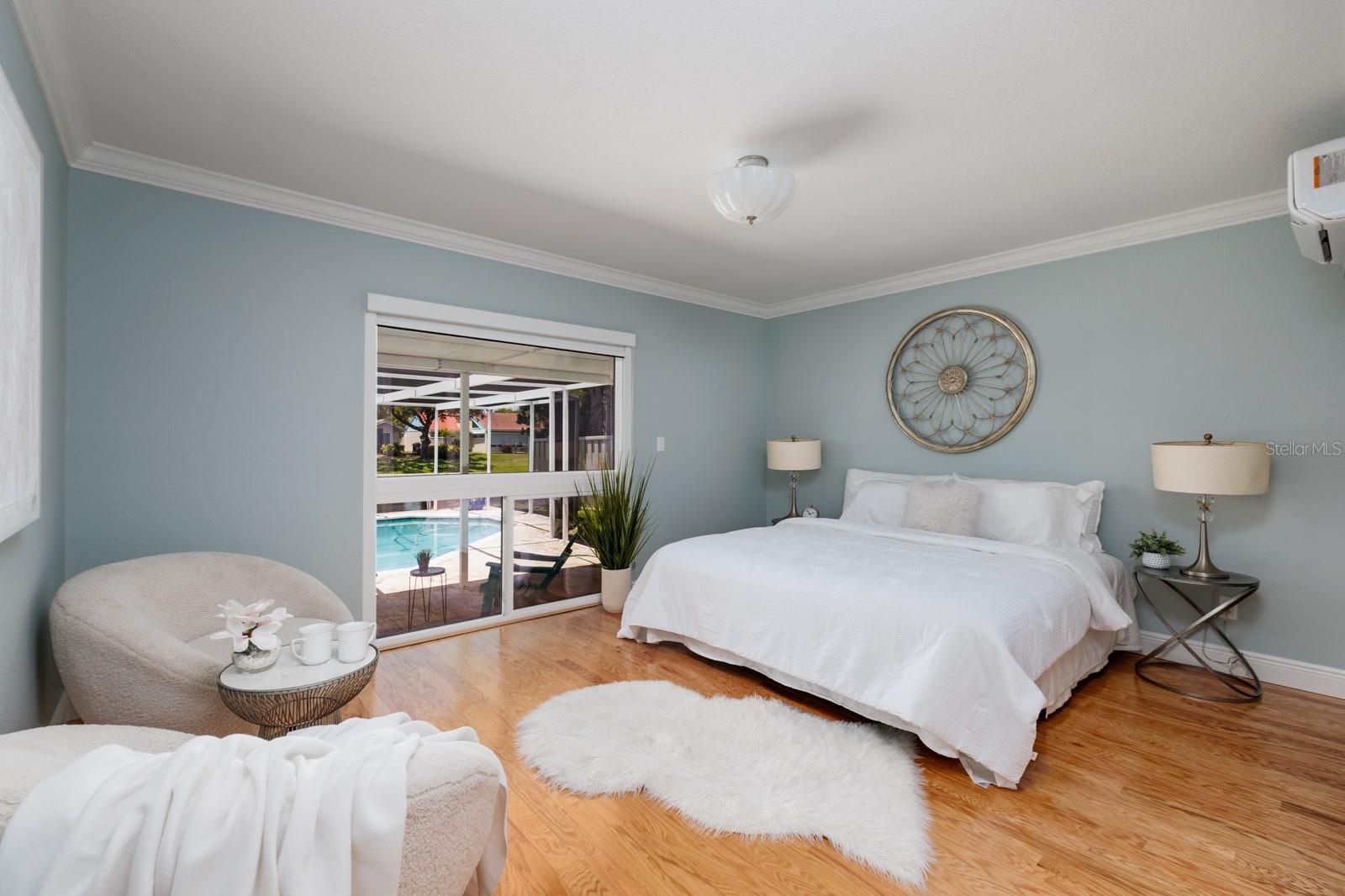 Master Suite with Pool/Lake Nature Views! Mini Split and Black Out Shade Option Offers Extra Cooling for Your Nest!