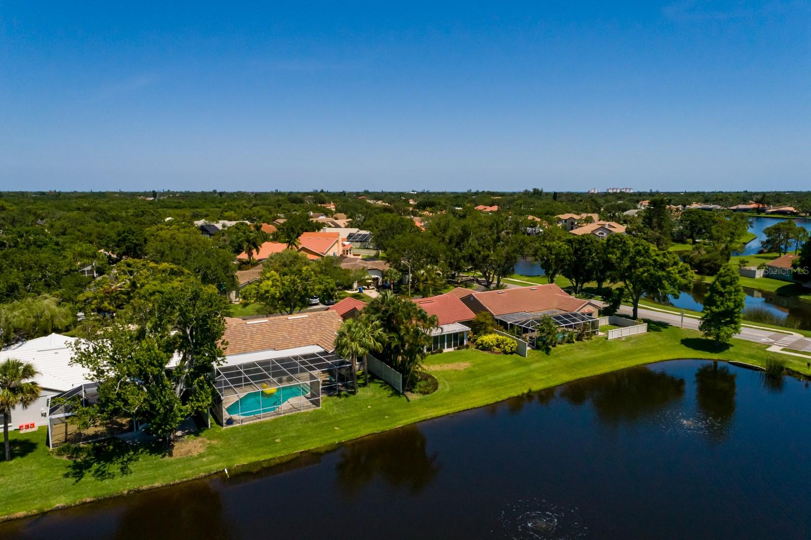 Ariel View of Back Yard and Neighborhood.