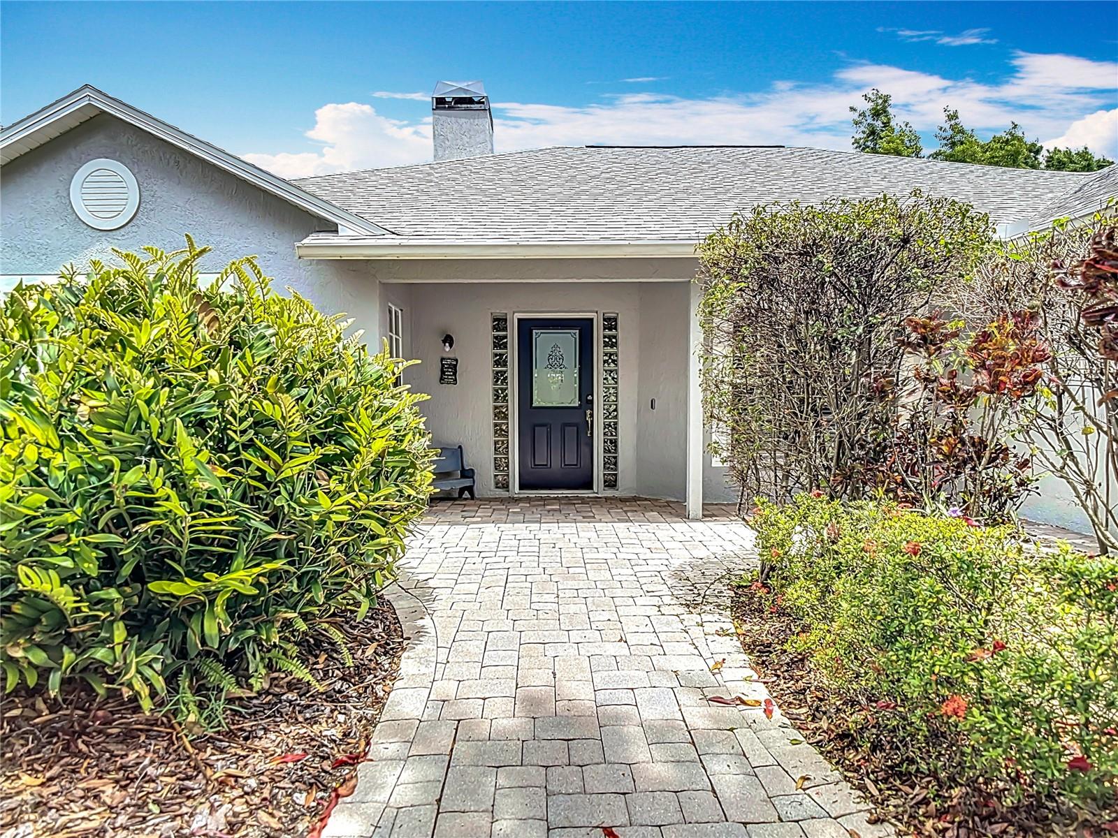 Front Porch with paver walkway