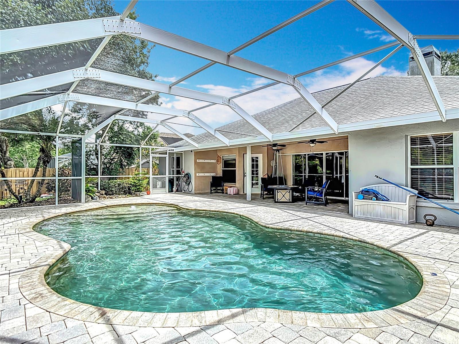 Outdoor Living and Pool Area