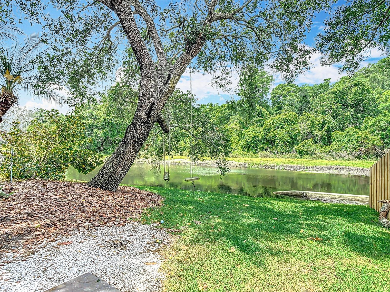 Rear Yard with Pond Access & Conservation Area beyond