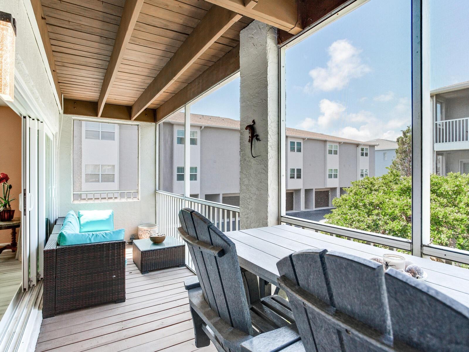 Screened in Porch over looking heated pool