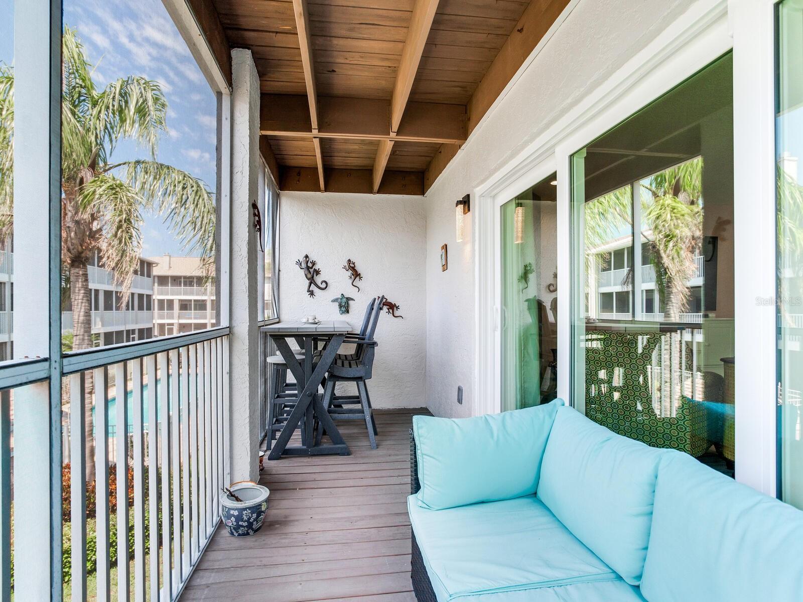 Screened in Porch over looking heated pool