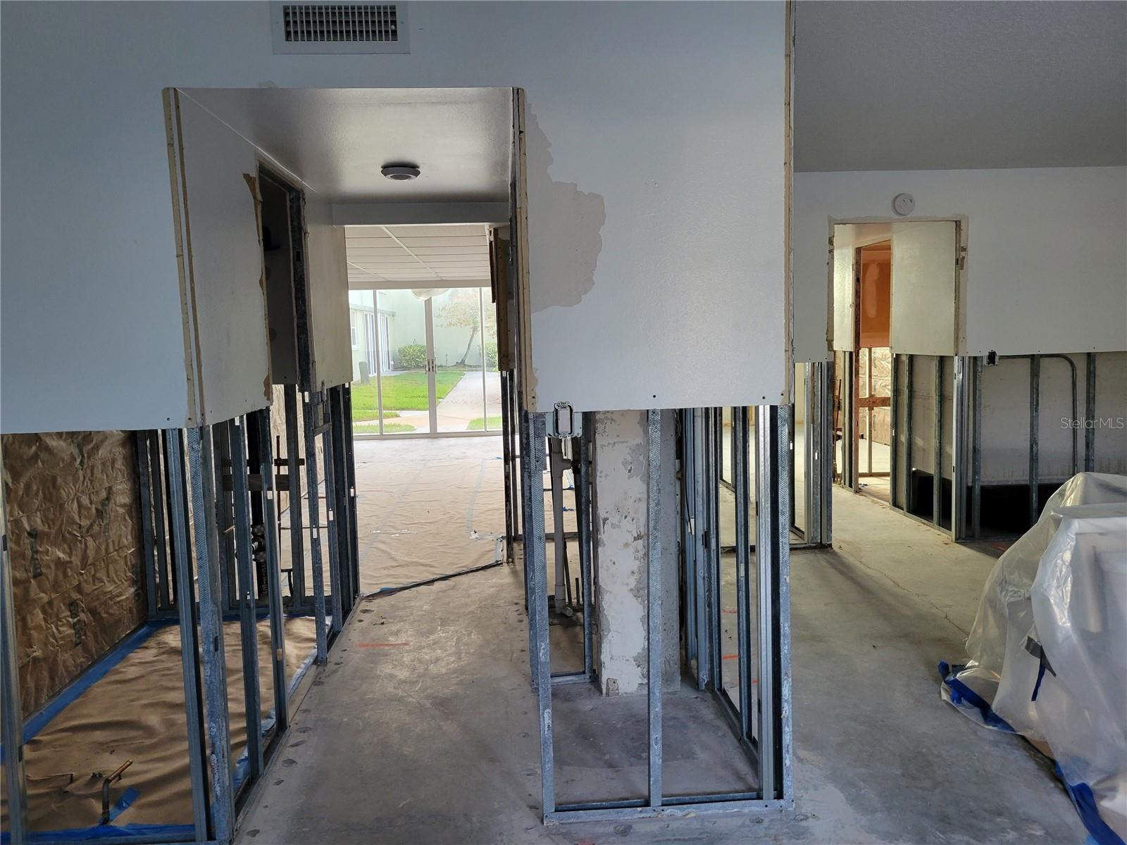 Hallway from the dining area to the kitchen!