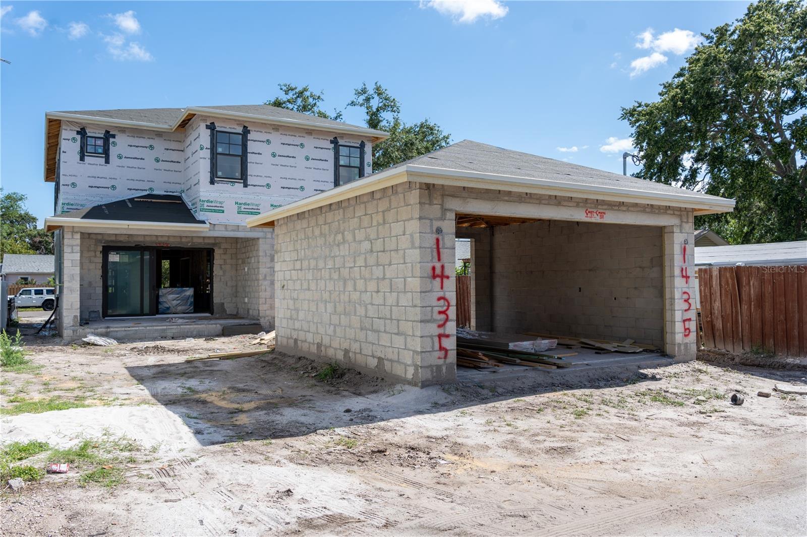 Two-car garage
