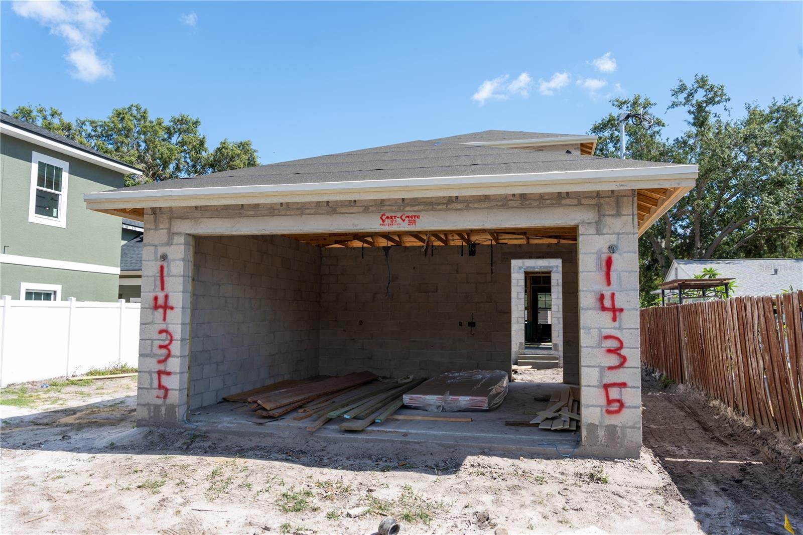 Two-car garage with REar Alley Access