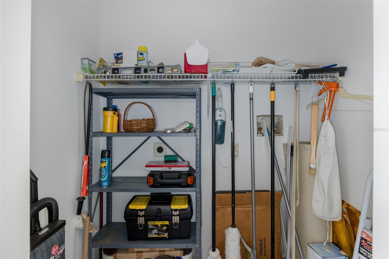 Washer and Dryer hock up in this closet.