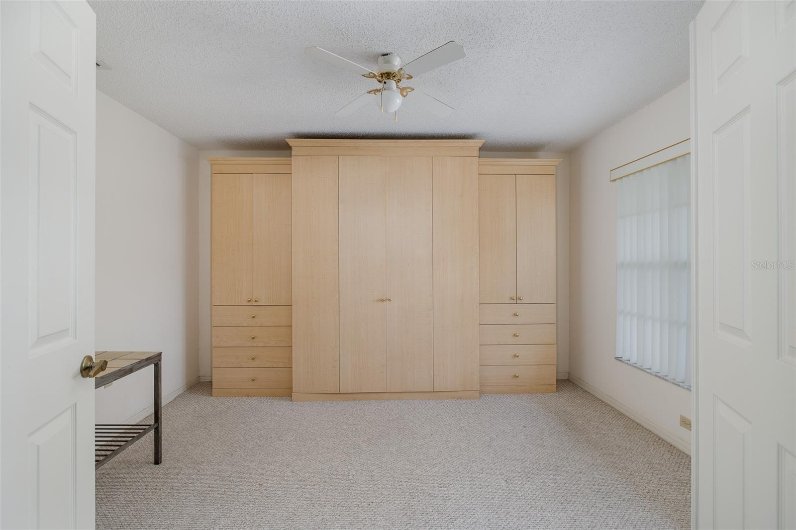 2nd Bedroom with hideaway bed and closet.